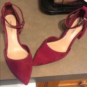 Gianni Bini suede ankle strap pumps